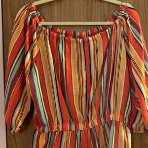 🌺Toxik3 Striped Romper Size 1X🌺
